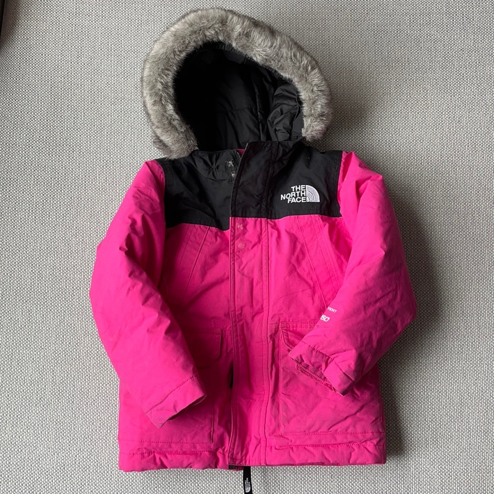 Northface Down Mcmurdo 550 The North Face Kids Pink and Black Winter Jacket